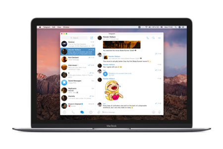 telegram mac客户端下载, telegram苹果电脑版界面截图