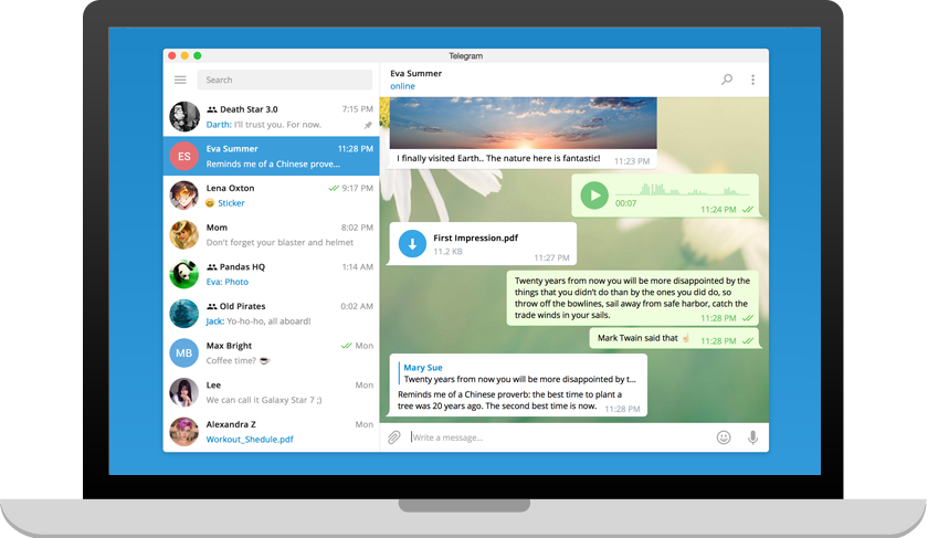 telegram电脑版下载, telegram官网, telegram windows客户端界面截图
